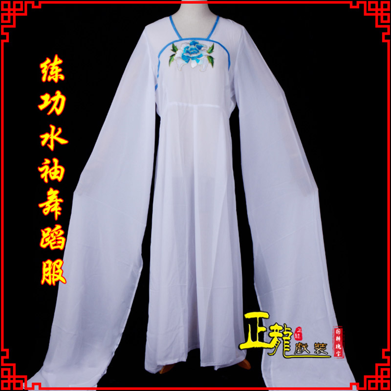 南宁花旦影楼古装水袖舞蹈服 胸花连衣裙